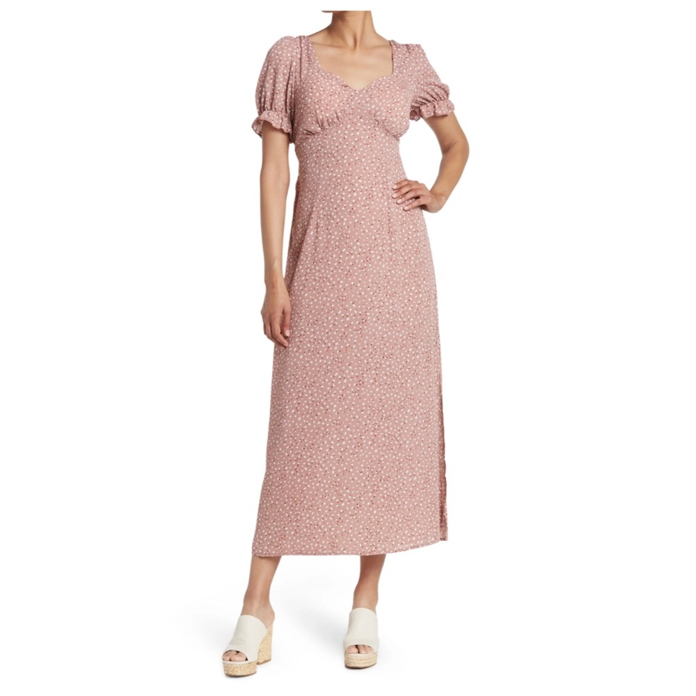 Kenedik Women’s Back Crisscross Short Sleeve Maxi Dress